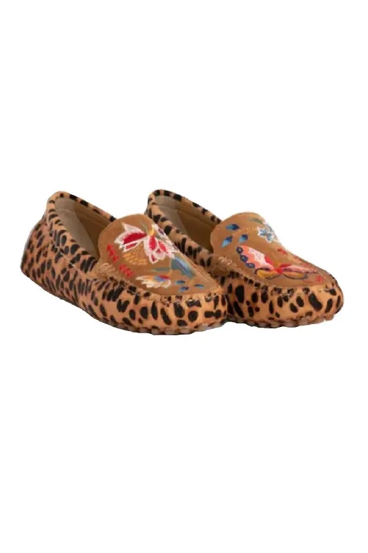 Vintage Sneakers Women's Taline Leopard Mocassin In Multi