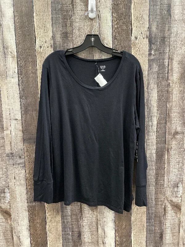 Classic Comfort Top Long Sleeve Basic By Ana In Black, Size: Xl