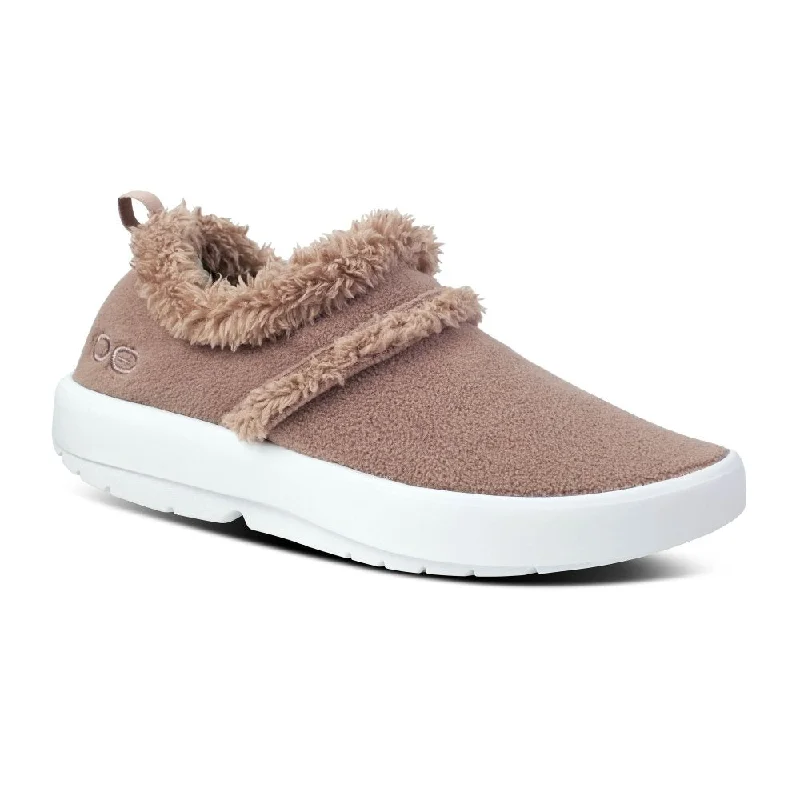 Urban Sneakers Oofos Women's OOcoozie Low - Chocolate Sherpa