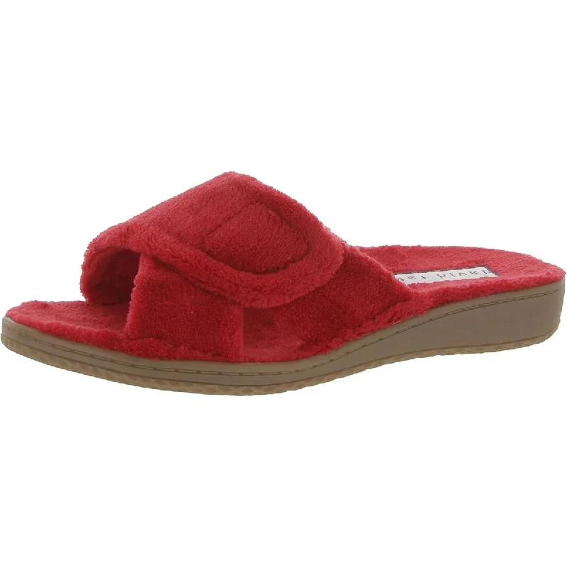 Cool Sneakers David Tate Womens COZY Adjustable Terry Cloth Slide Slippers