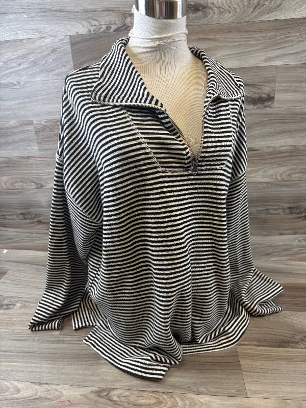 Lightweight Outerwear Top Long Sleeve By Chaps In Striped Pattern, Size: Xl
