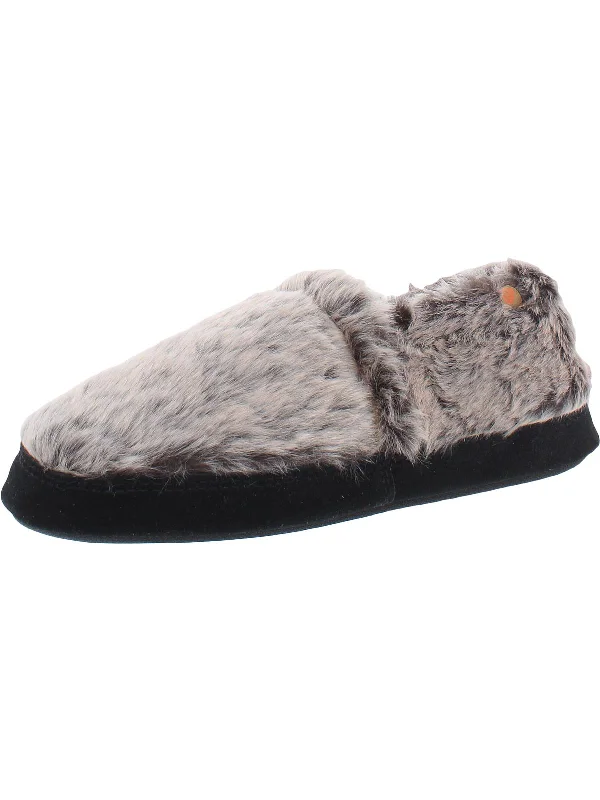 Luxury Sneakers Moc Womens Faux Fur Slip On Moccasin Slippers