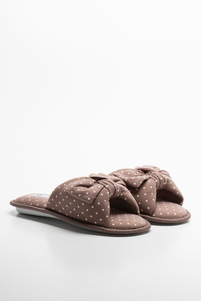 Chic Sneakers Dot Slipper Dark Natural