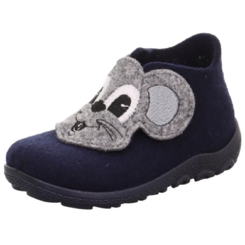 Fashionable Sneakers Superfit Blue/Grey Happy Octi Slippers With Warm Lining