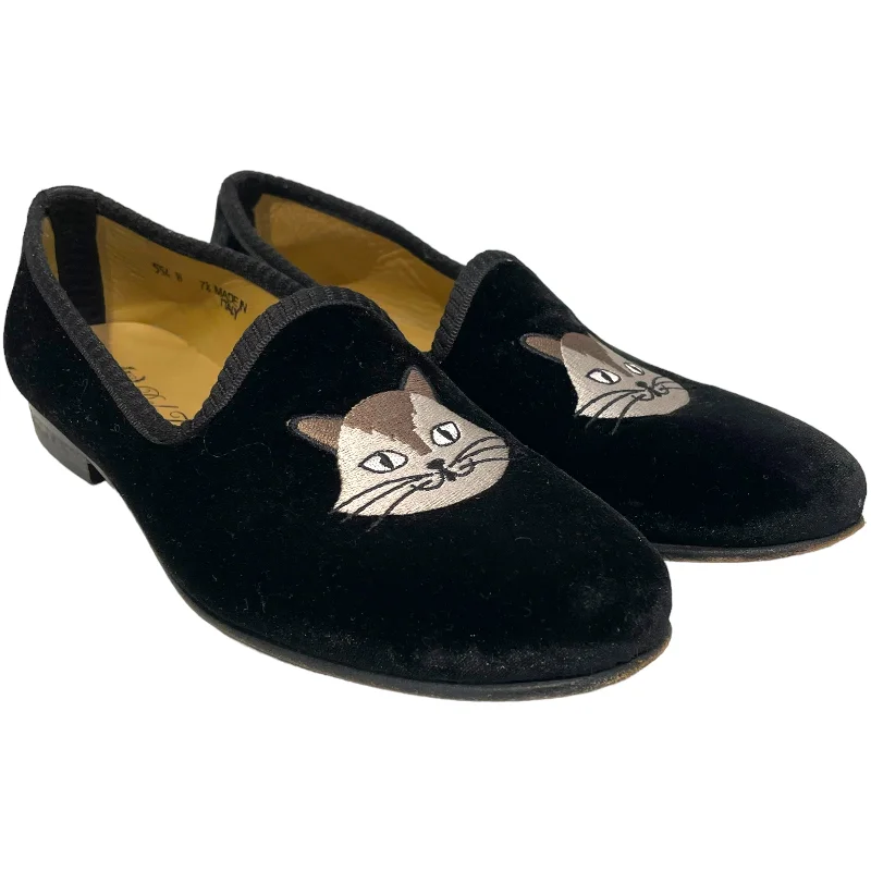 Fashion Comfort Shoes Del Toro/Loafers/US 7.5/Velour/BLK/Velvet Cat Kitten