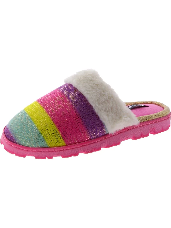 Affordable Boots Womens Faux Fur Round toe Slide Slippers