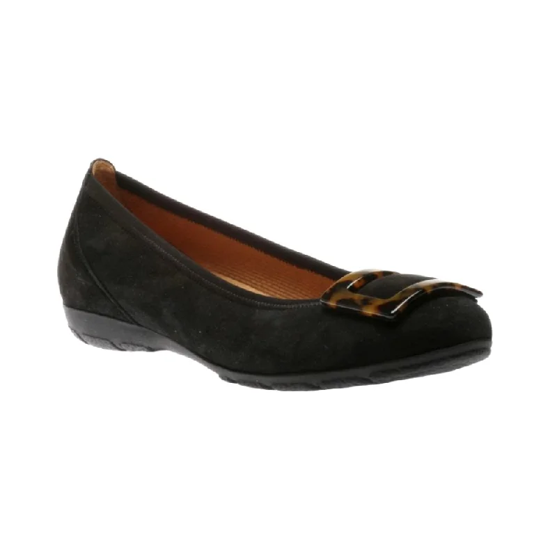 Comfortable Slip-Ons Gabor Women's 54.164.37 Buckle Ballet Flat - Black