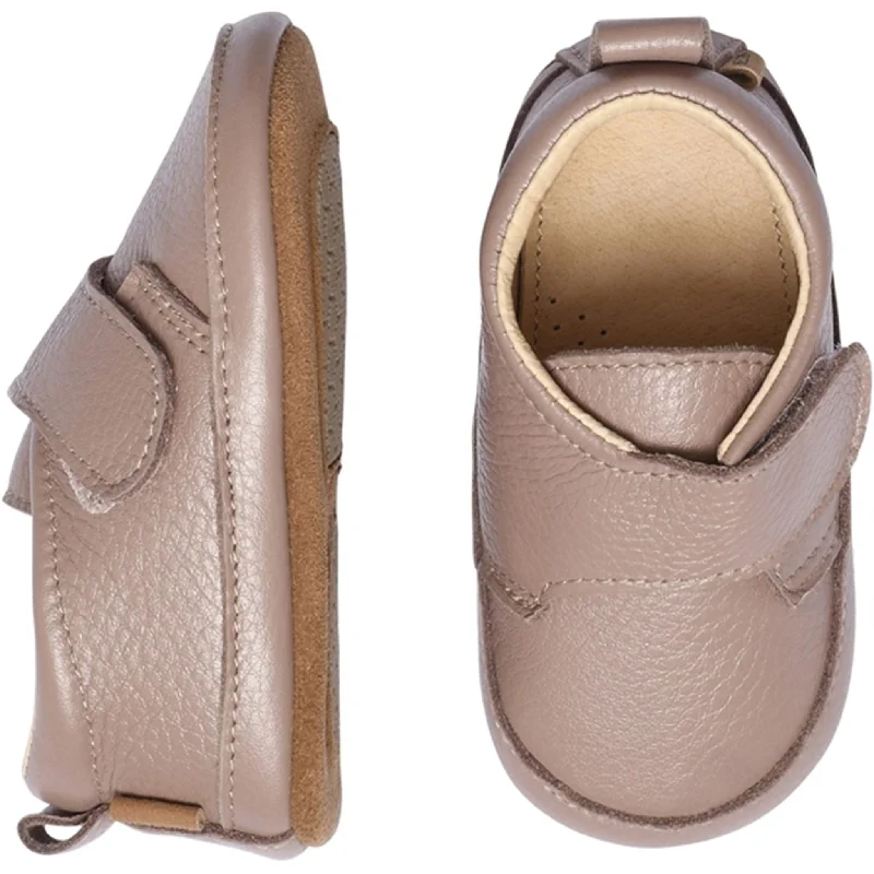 Relaxed Fit Shoes MELTON Leather Slippers Luxury Fawn