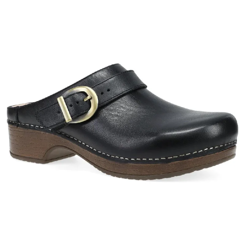 Padded Insole Shoes Dansko Baylor Black Calf Leather Mule (Women's)