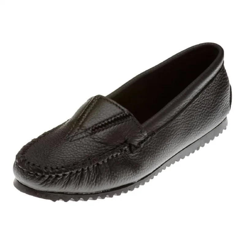 Stylish Outdoor Shoes Women's Deerskin Moccasin - Gore Front In Black