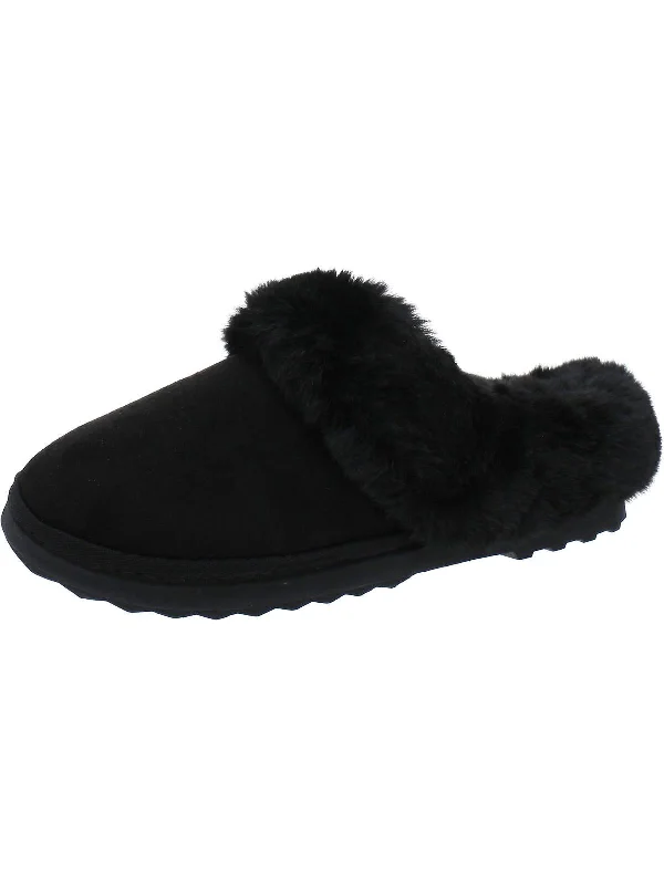 Flexible Fit Shoes Josie Womens Faux Suede Cozy Slide Slippers