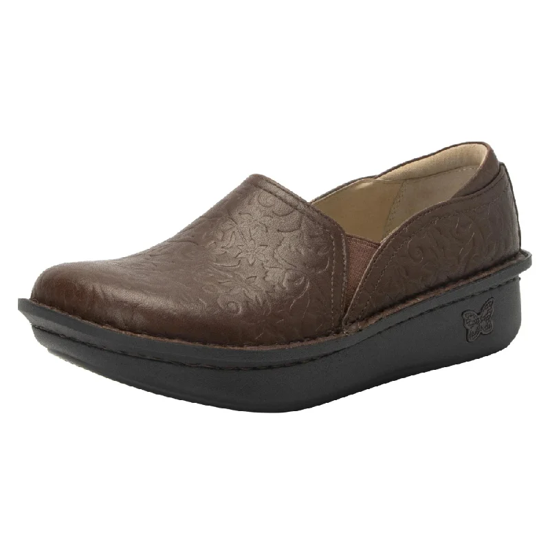 Everyday Sneakers Alegria Debra Cocoa Blooms Slip-On Clog (Women's)