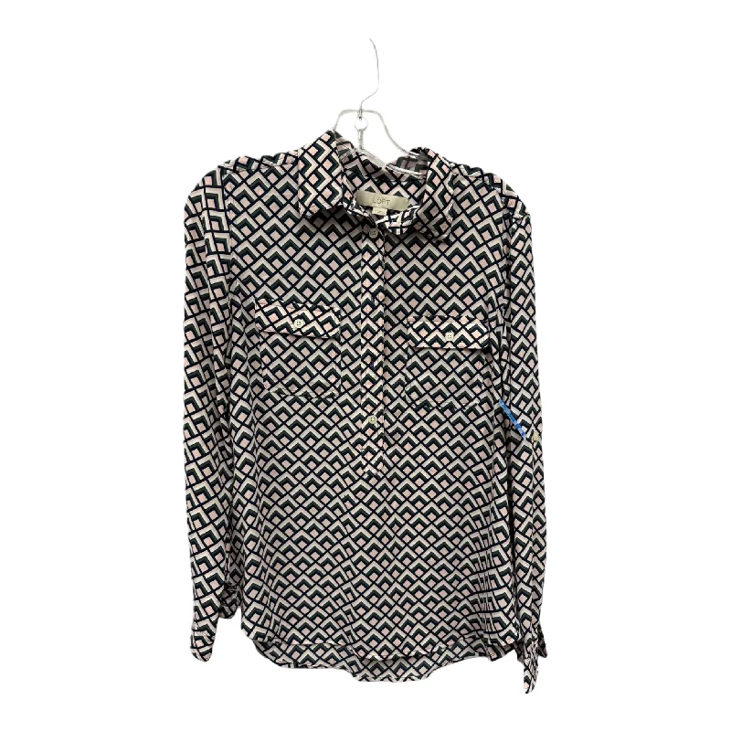 Sporty Looks Top Long Sleeve By Loft In Pink, Size: S