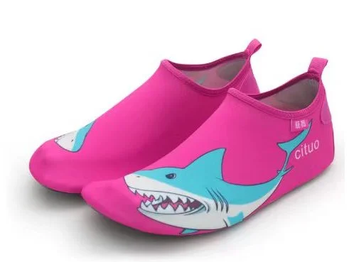 Classic Sneakers Pink Shark Non-Slip Quick Dry Beach Shoes Kids