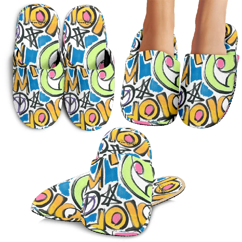 Fashionable Sneakers Stop War Now Graffiti Slipper