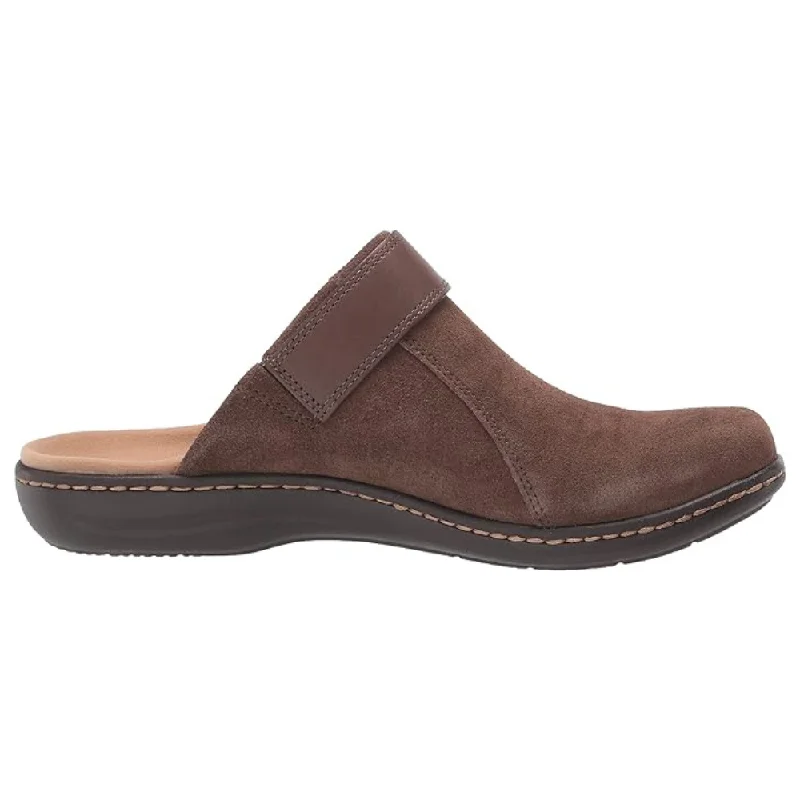 Ventilated Footwear Clarks Laurieann Strap Taupe Suede Clog (Women's)