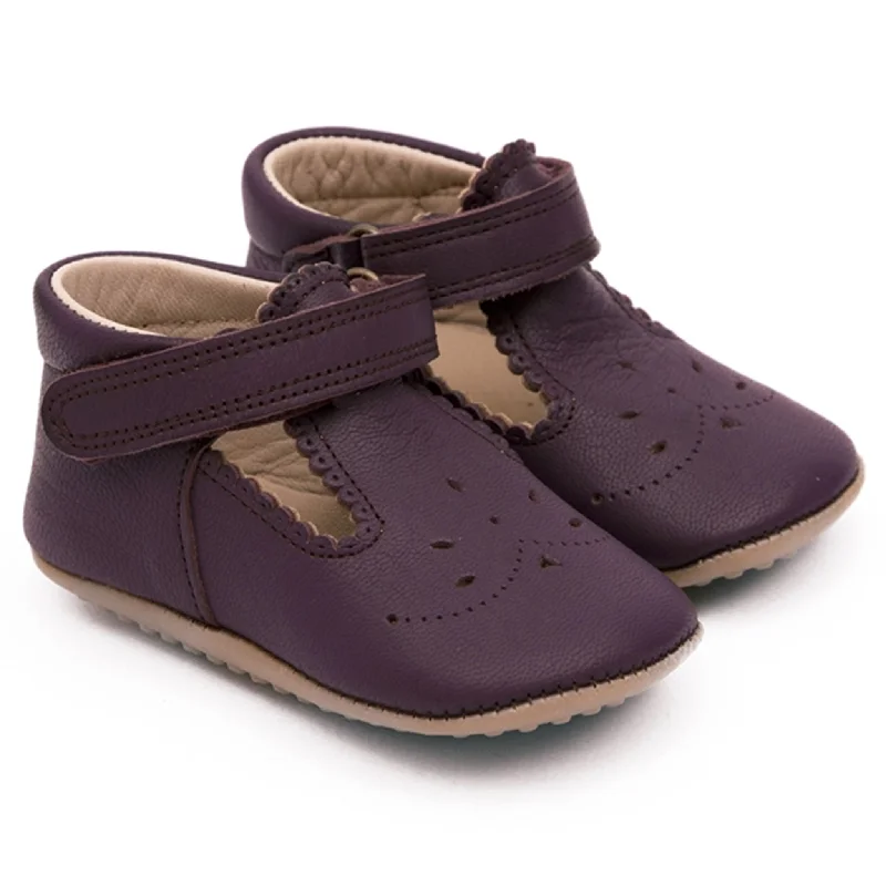 Cool Sneakers Pom Pom Indoor Shoe Ballerina T-Bar Lilac