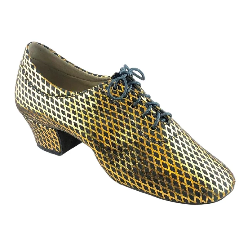 Versatile Shoes Practice Dance Shoes, 1205 Flexi, Leather Gold Rhomb