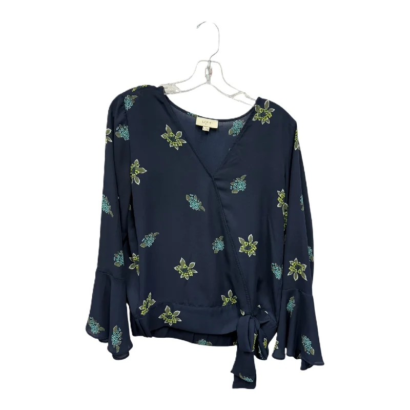 Urban Layers Top Long Sleeve By Loft In Navy, Size: S