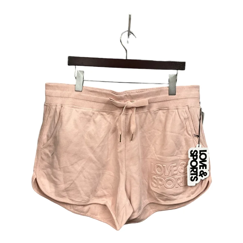 Sporty Looks Athletic Shorts By Love & Sports In Pink, Size: Xl