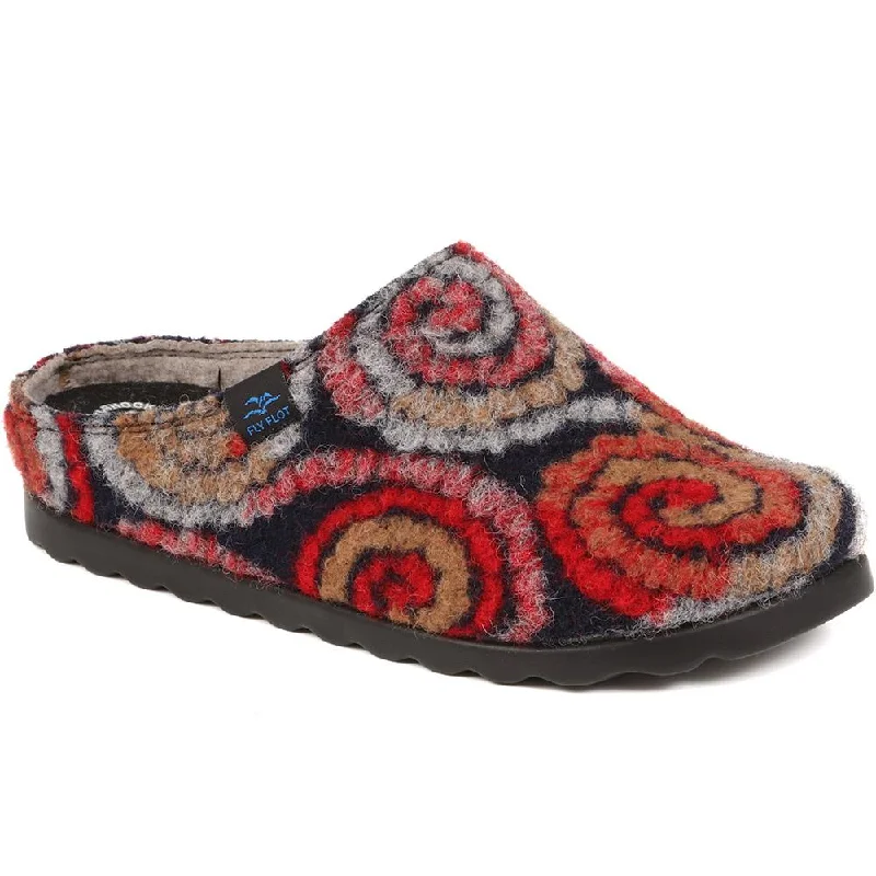 Long-Lasting Shoes Swirl Patterned Mule Slippers - FLY38021 / 324 107