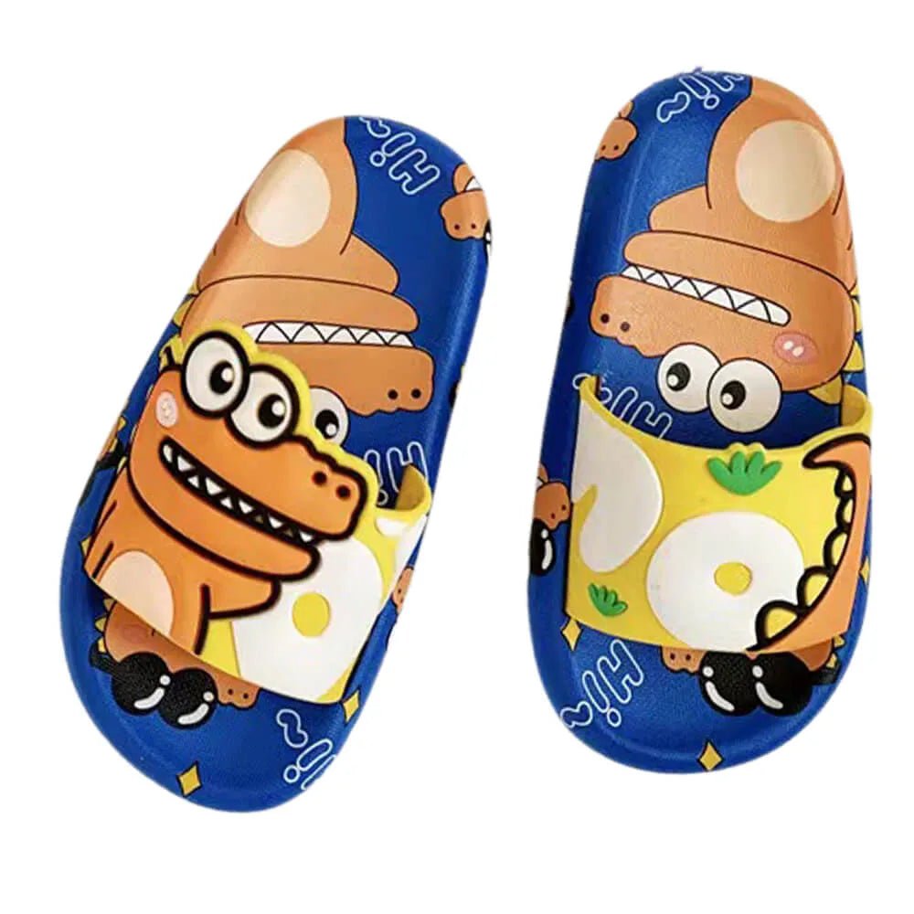 Urban Casual Shoes Dino Blue & Yellow Slip on Clogs, Summer/Monsoon/ Beach Footwear for Toddlers and Kids, Unisex Urban Casual Shoes Dino Blue & Yellow Slip on Clogs, Summer/Monsoon/ Beach Footwear for Toddlers and Kids, Unisex