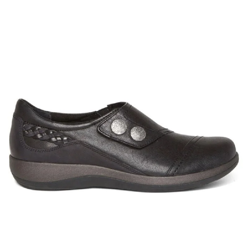 Lightweight Loafers Aetrex Women's Karina Monk Strap - Black