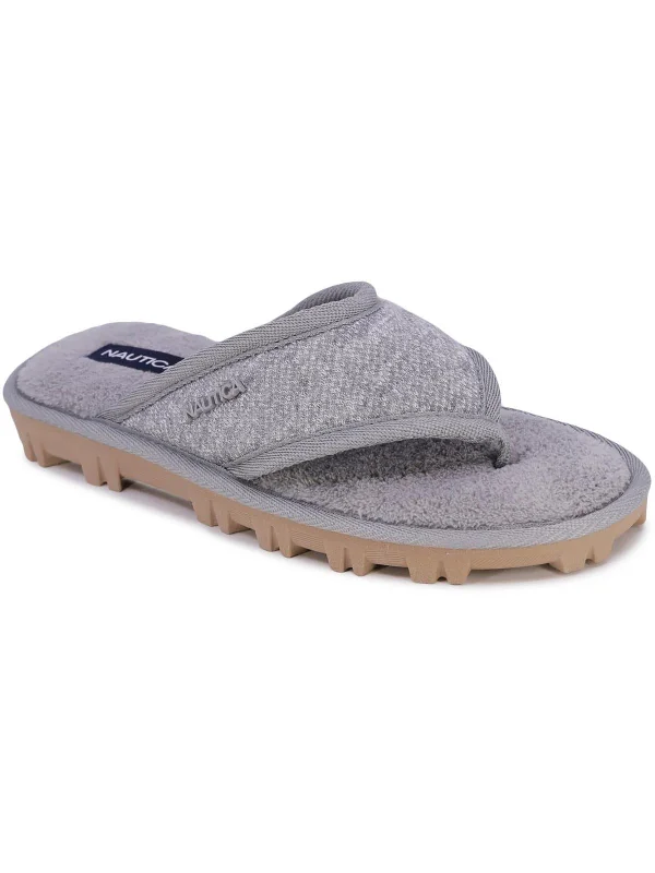 Classic Sneakers Womens Plush Slip On Thong Slippers