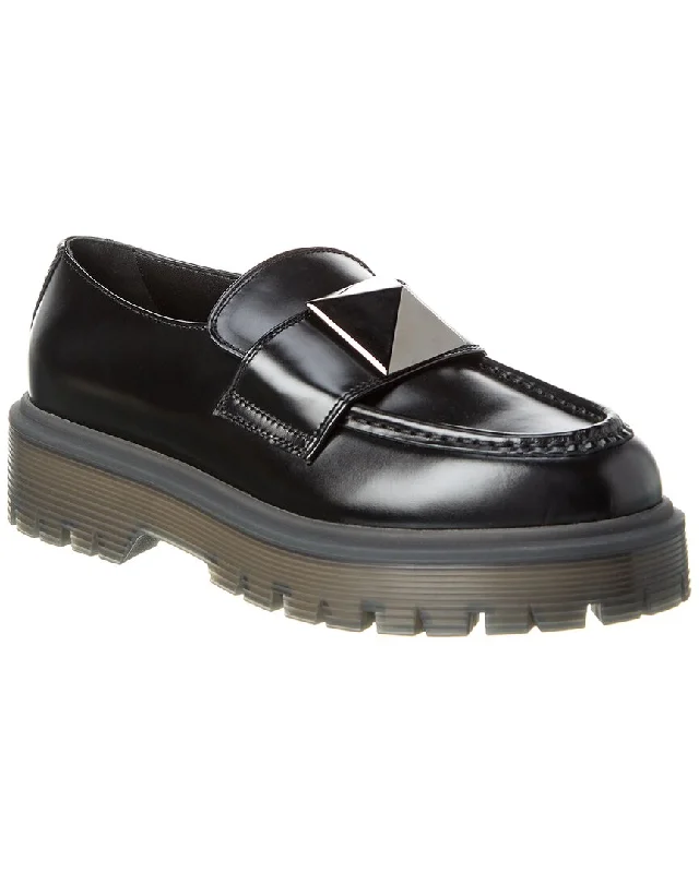 Flexible Fit Shoes Valentino One Stud 45 Leather Loafer