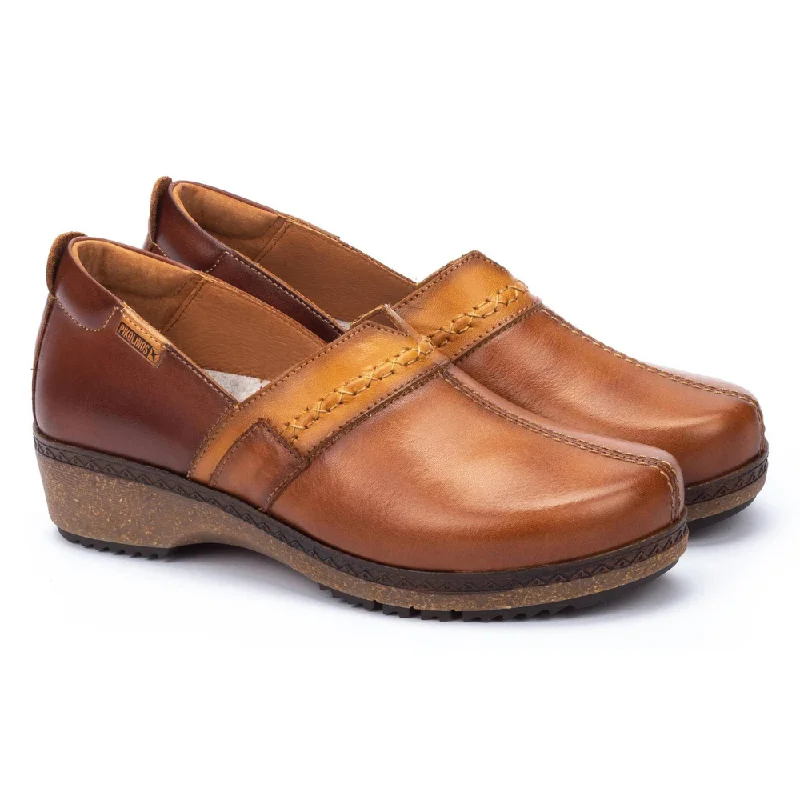 Non-Slip Shoes Pikolinos Granada 3627C1 Brandy Leather Clog (Women's)