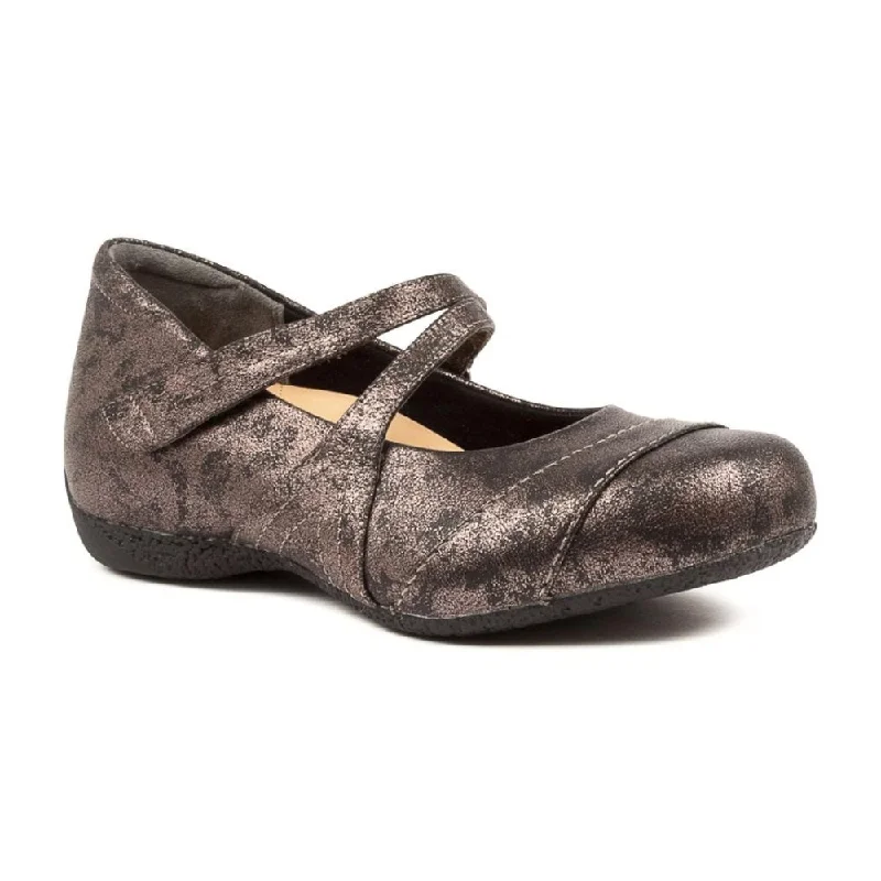 High-Performance Sneakers Ziera Shoes Women's Xray Mary Jane Flat - Pewter Metal Leather