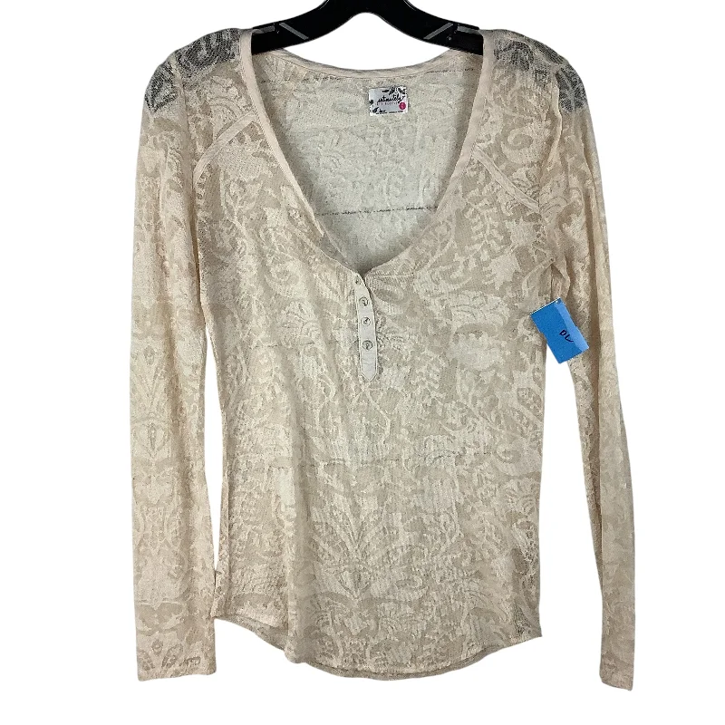 Urban Style Top Long Sleeve By Free People In Pink, Size: M