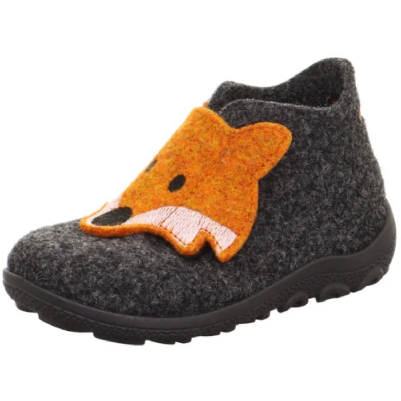 Soft Insole Shoes Superfit Grey/Orange Happy Octi Slippers With Warm Lining