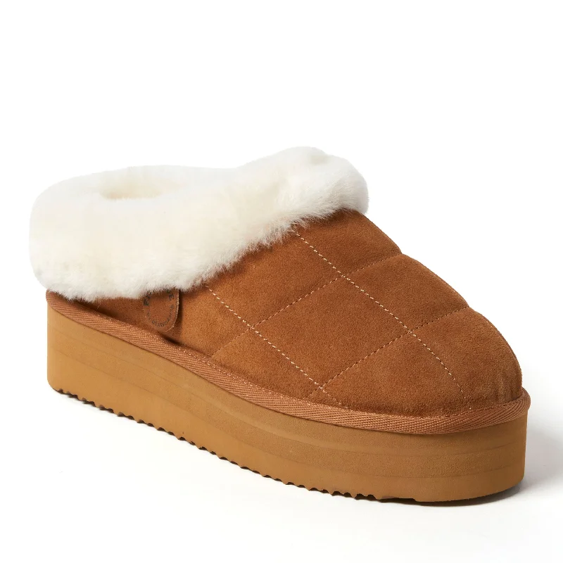 Summer Sneakers Fireside by Dearfoams Women's Bendigo Genuine Shearling Quilted Platform Clog Summer Sneakers Fireside by Dearfoams Women's Bendigo Genuine Shearling Quilted Platform Clog