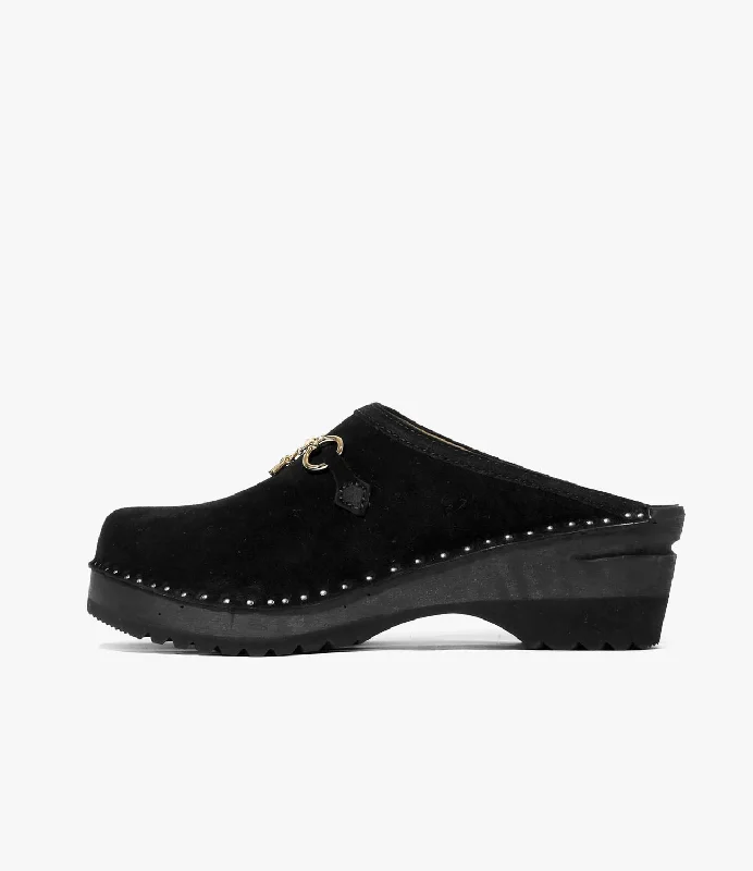 Casual Footwear Tassel Bit 'Monet' Clog – Black Rough Out