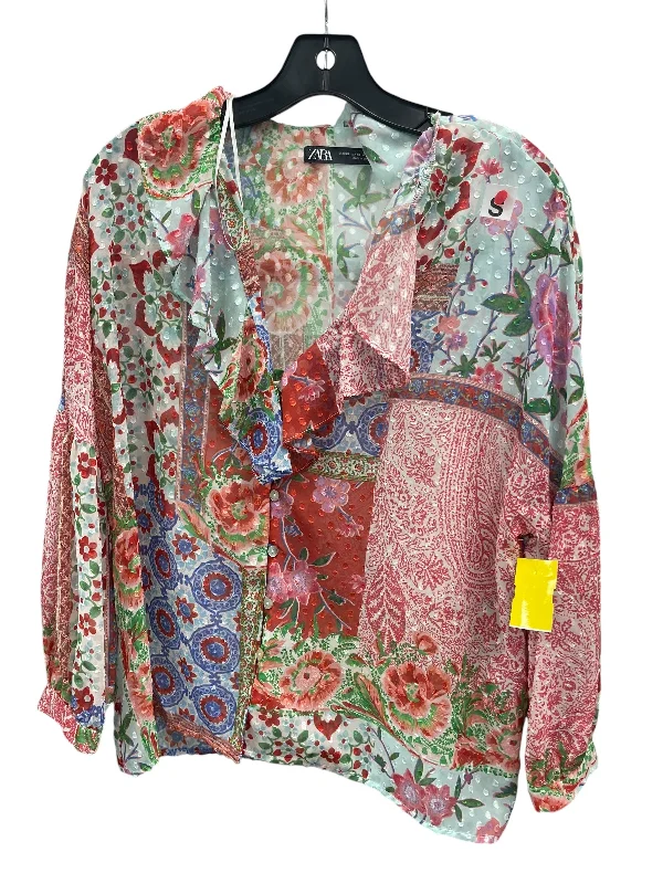 Premium Outerwear Top Long Sleeve By Zara In Multi-colored, Size: Xs