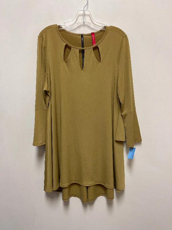 Functional Tops Tunic Long Sleeve By Ic By Connie K In Yellow, Size: L