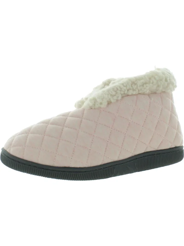 Soft Cushion Shoes Womens Faux Fur Slip On Bootie Slippers