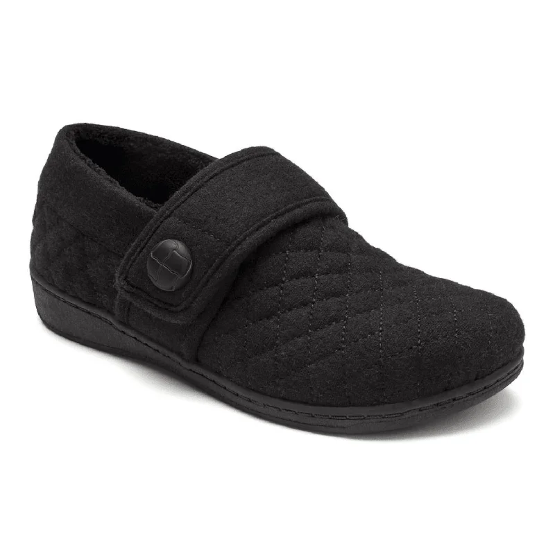 All-Season Footwear Women's Jackie Flannel Slipper - Medium Width In Black