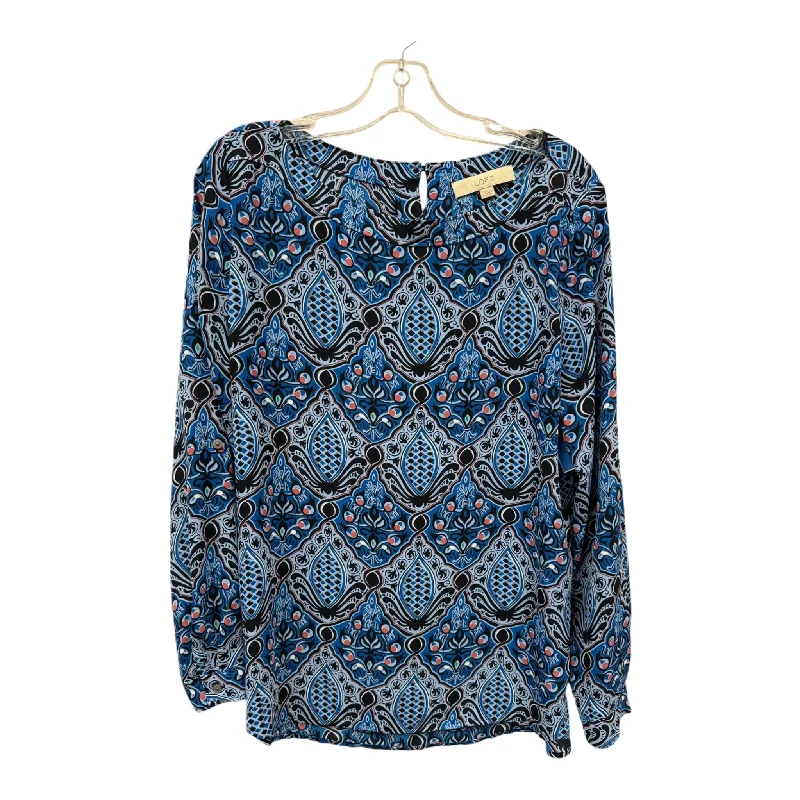 Relaxed Streetwear Top Long Sleeve By Loft In Blue, Size: M