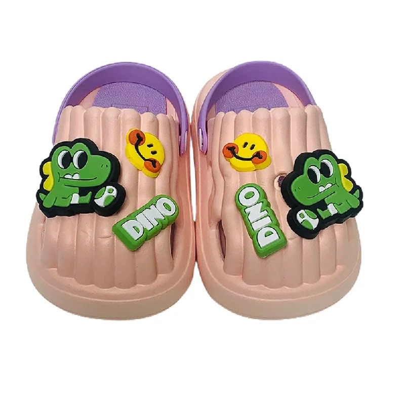 Cozy Sneakers Pink Smilie Dino Slip on Clogs, Summer/Monsoon all season Footwear for Toddlers & Kids Cozy Sneakers Pink Smilie Dino Slip on Clogs, Summer/Monsoon all season Footwear for Toddlers & Kids