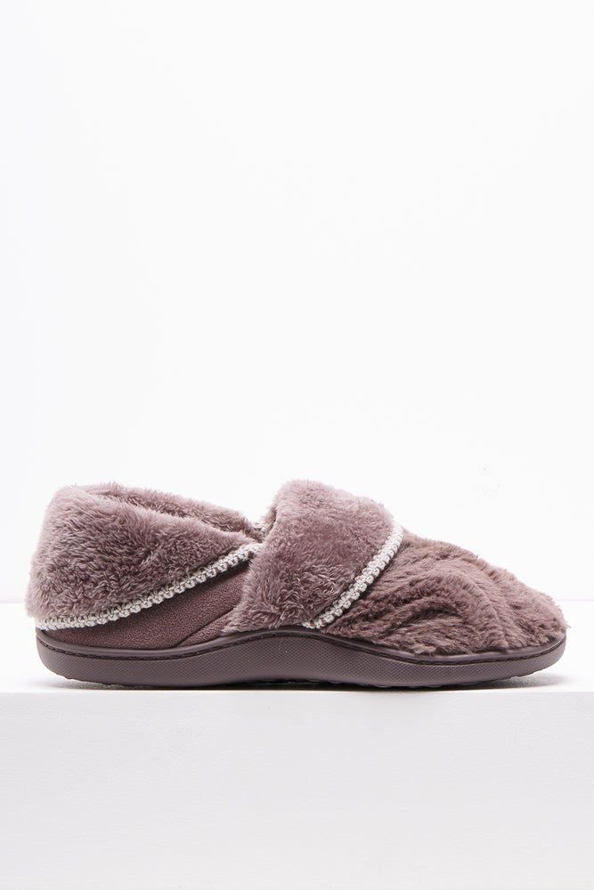 Comfortable Boots Plush Fur Closed Slipper Natural