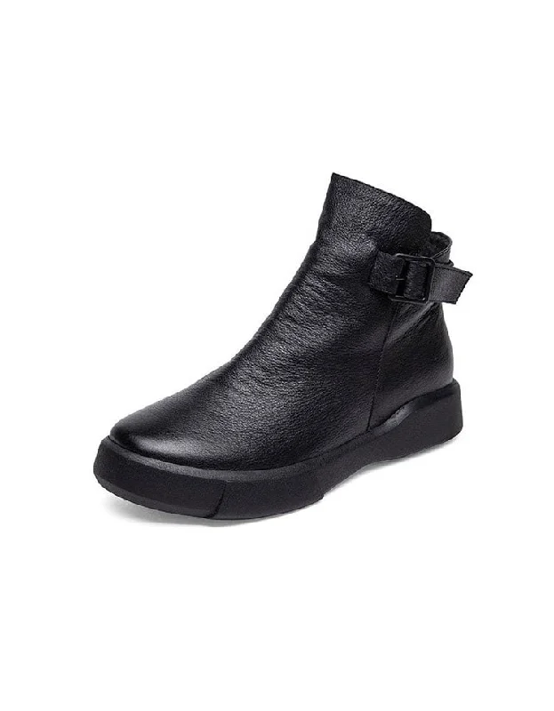Ergonomic Shoes Handmade Retro Leather Ankle Boots for Women