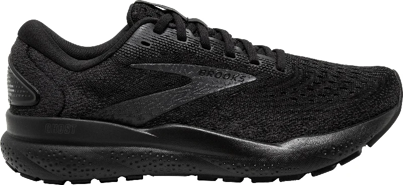 Soft Insole Shoes Brooks Ghost 16 Womens Running Shoes - Black