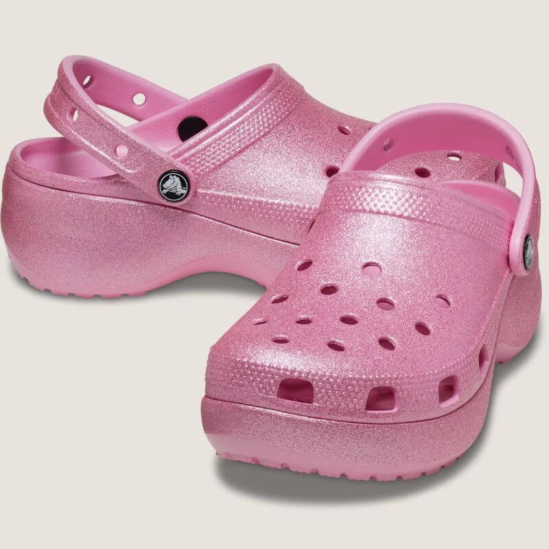 Sleek Sneakers Crocs Classic Glitter Platform Clog