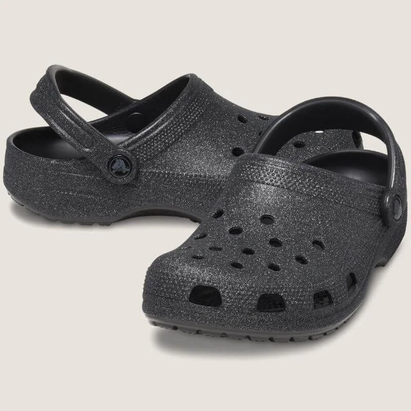 Travel-Friendly Shoes Crocs Classic Glitter Clog