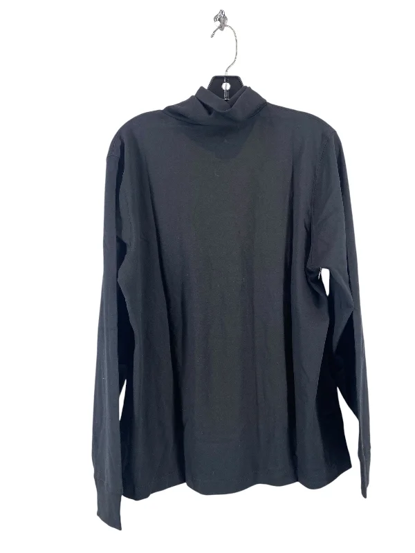 Comfy Suits Top Long Sleeve By Lands End In Black, Size: Xl