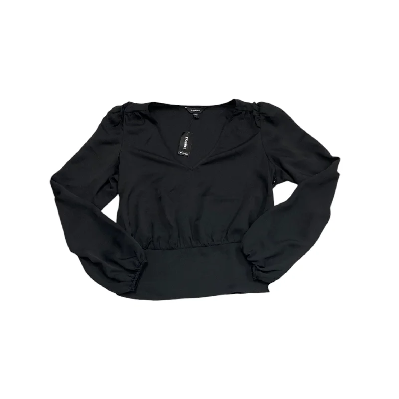 Soft Jackets Top Long Sleeve By Express In Black, Size: M