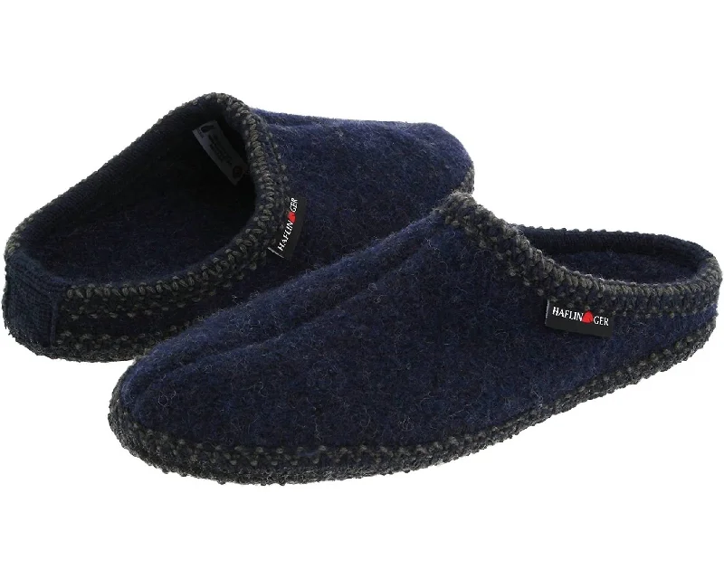Sleek Sneakers Unisex As Wool Slipper In Navy