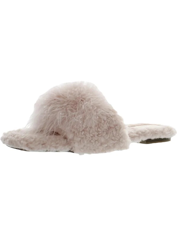 Flexible Sneakers Francie Womens Faux Shearling Slip On Slide Slippers